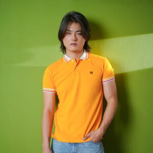 Vibrant Orange Polo for Men