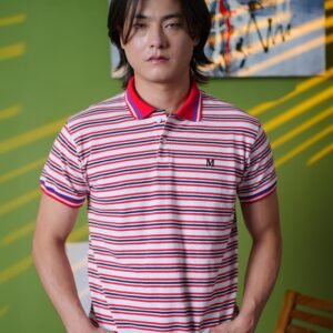 White & Pink Polo Shirt